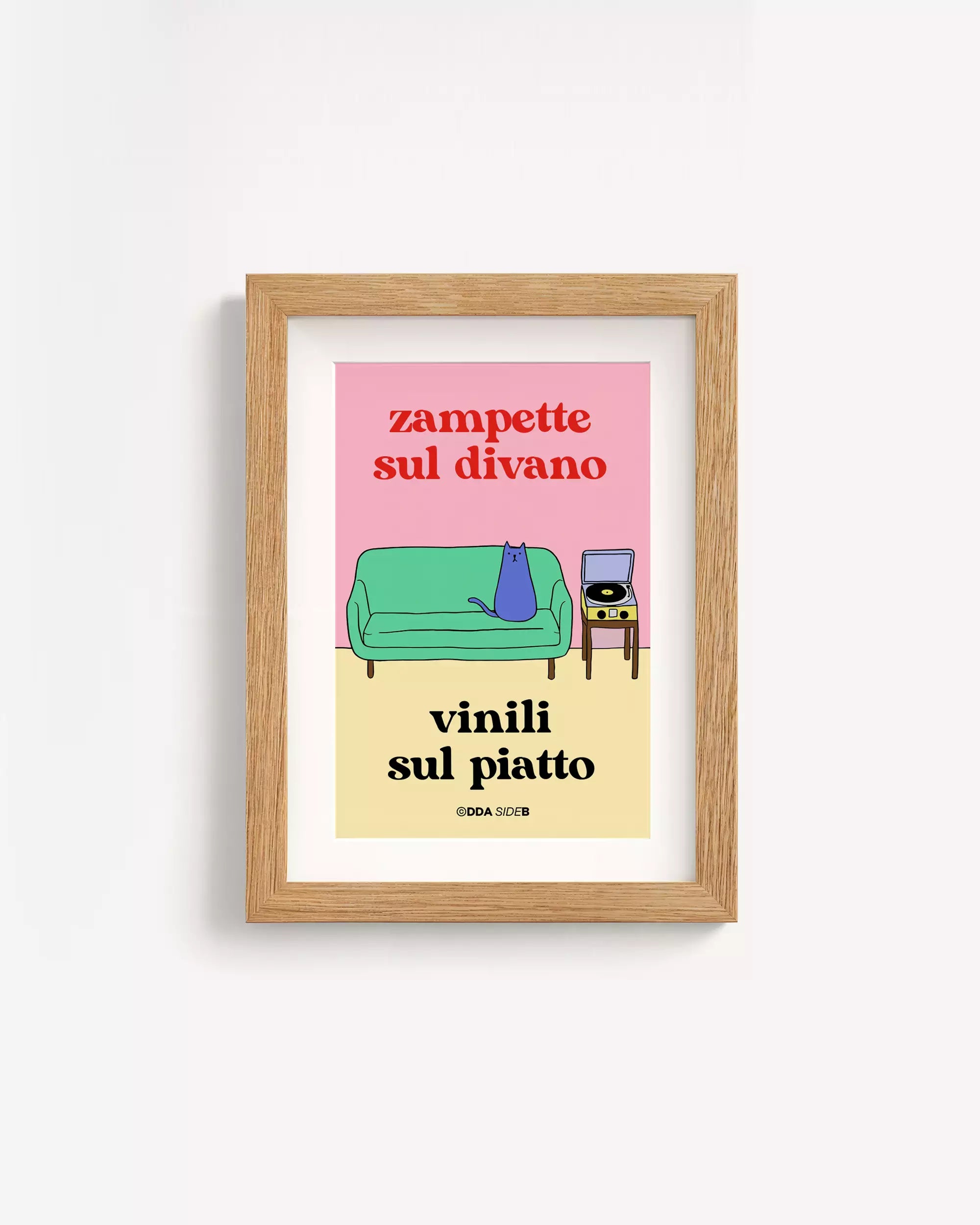 Side B - Zampette sul divano Vinili sul piatto (gatto)