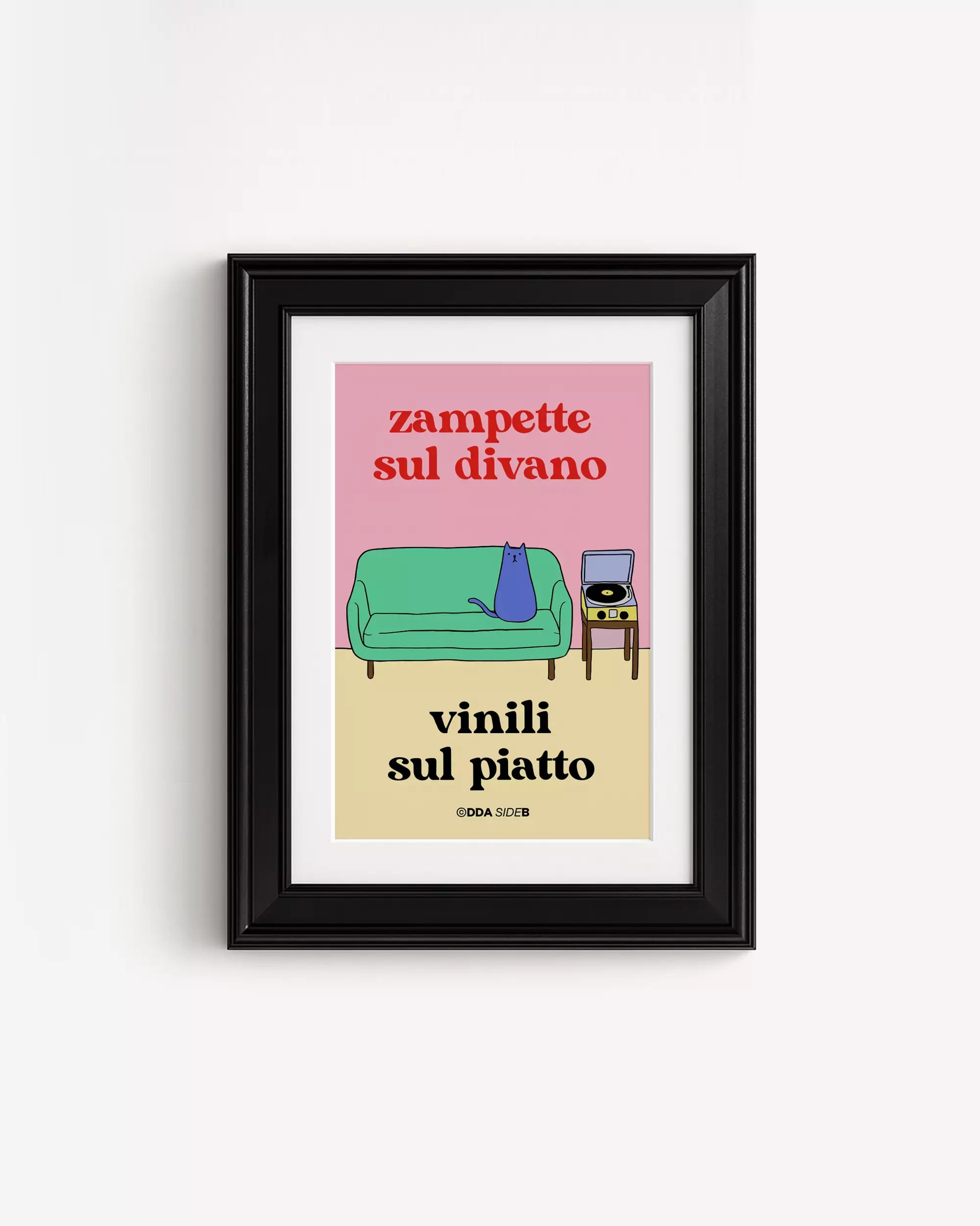 Side B - Zampette sul divano Vinili sul piatto (gatto)