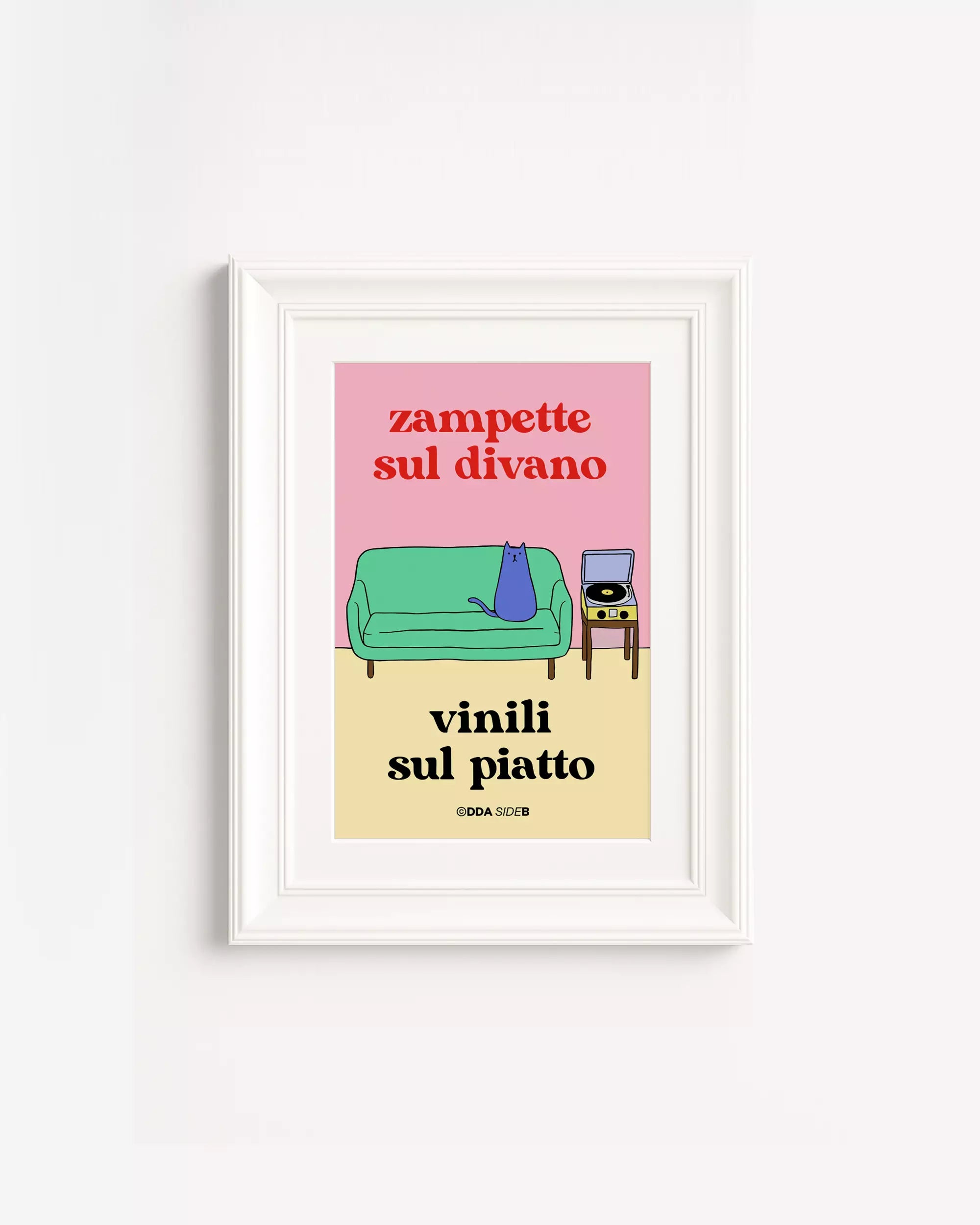 Side B - Zampette sul divano Vinili sul piatto (gatto)